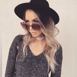 Diff Penny Pink Glitter Gold Mirrored Polarized Sunglasses